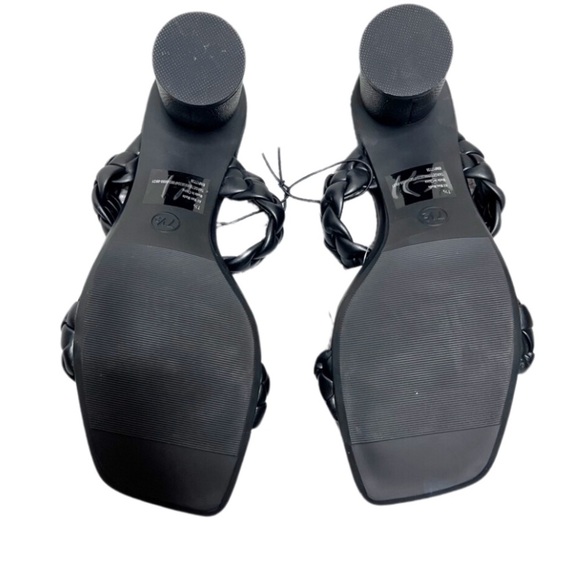 New in Box A New Day Women’s Black Basil Braided Square Toe Circle Textured Heel - Picture 8 of 16